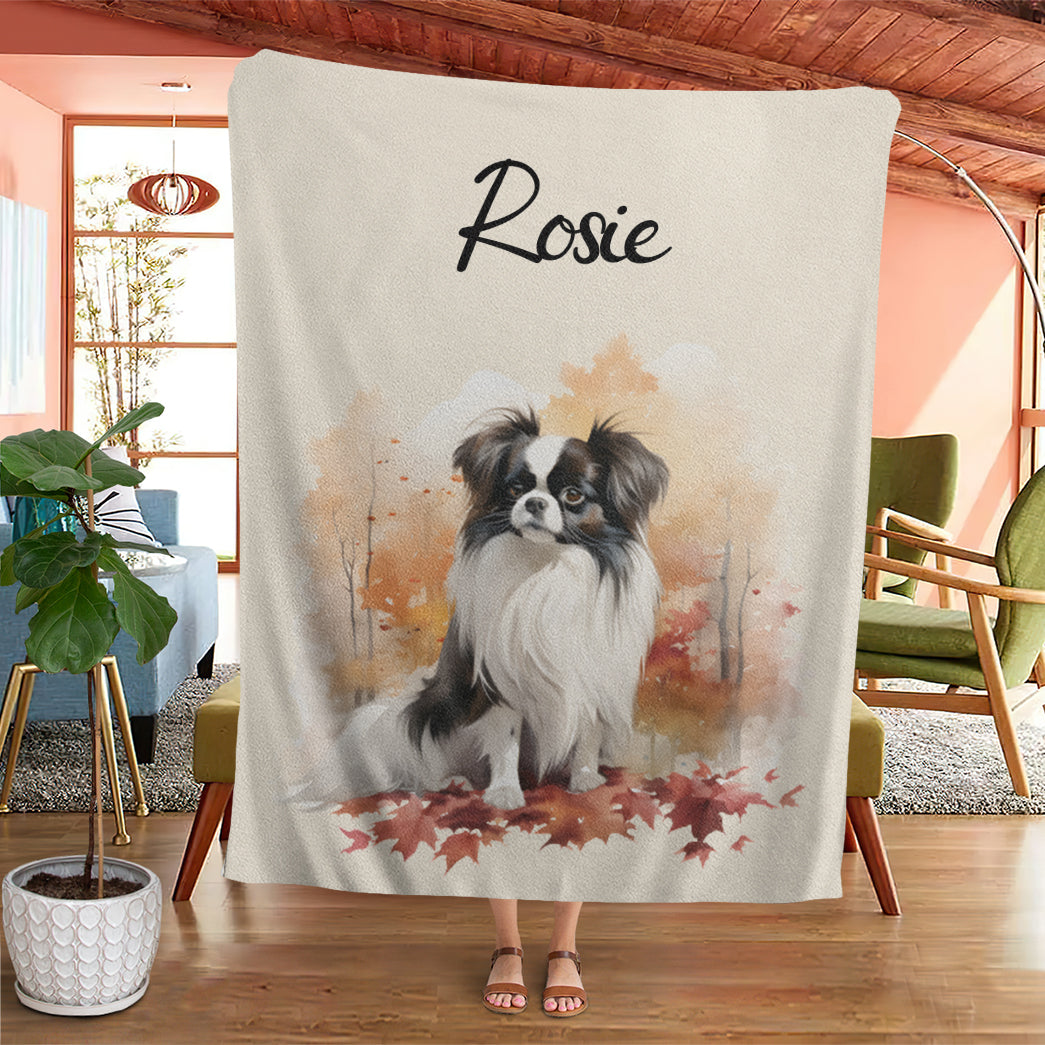 Personalized Pet Autumn Christmas Soft Blanket