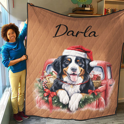 Personalized Pet Christmas Car Quilt