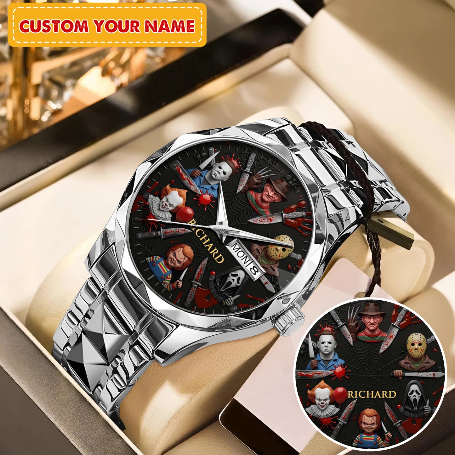 Halloween Horror Movies Personalized Quartz Watch