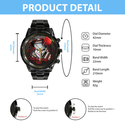 Halloween Horror Movies You'll Float Too Personalized Quartz Watch