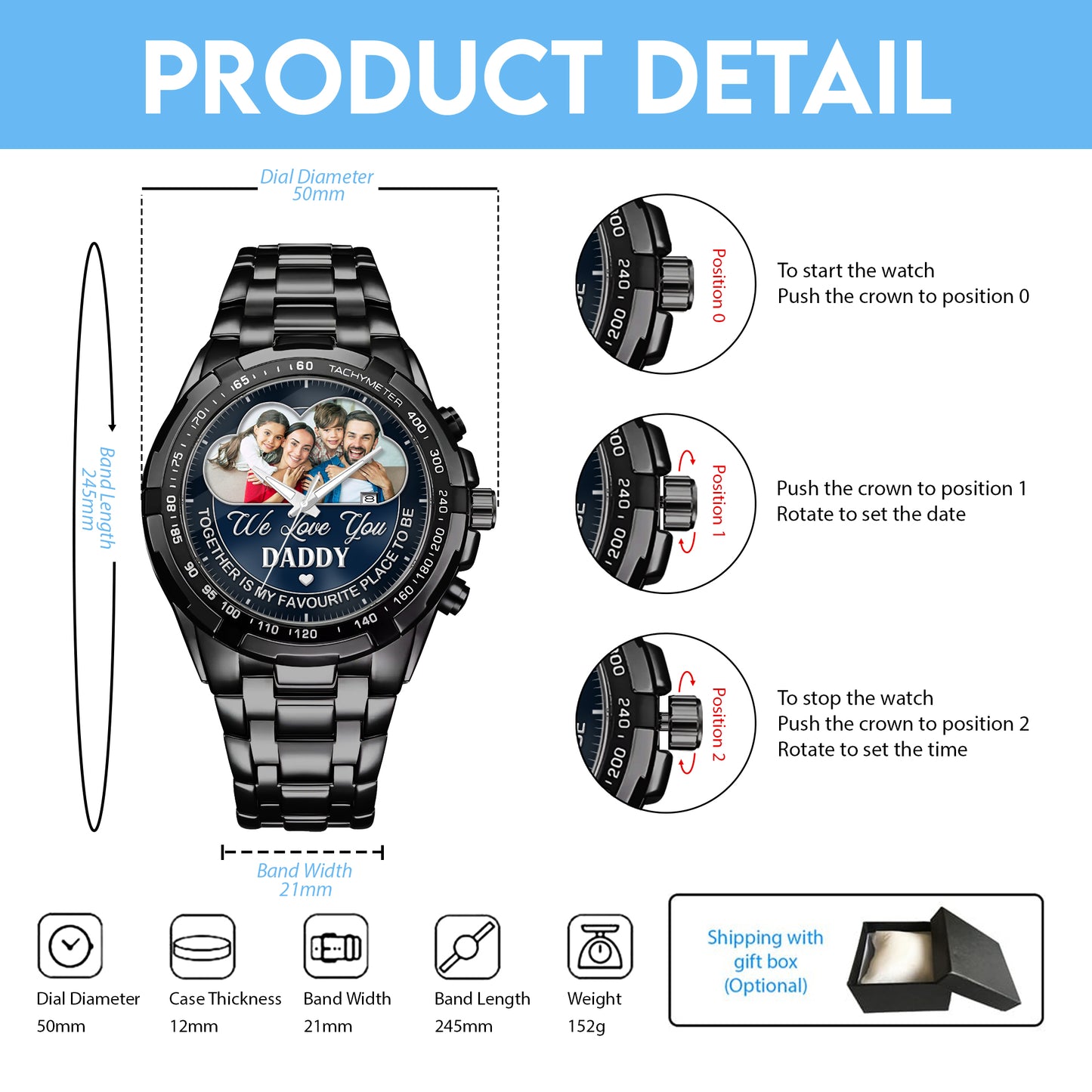I Need You Here With Me - Custom Family Watches