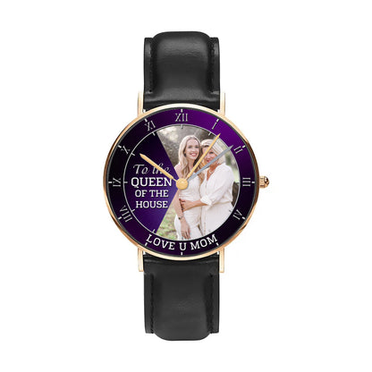 Personalized Family Photo To The Queen Of The House Quartz Watch Mother's Day Gift For Mom