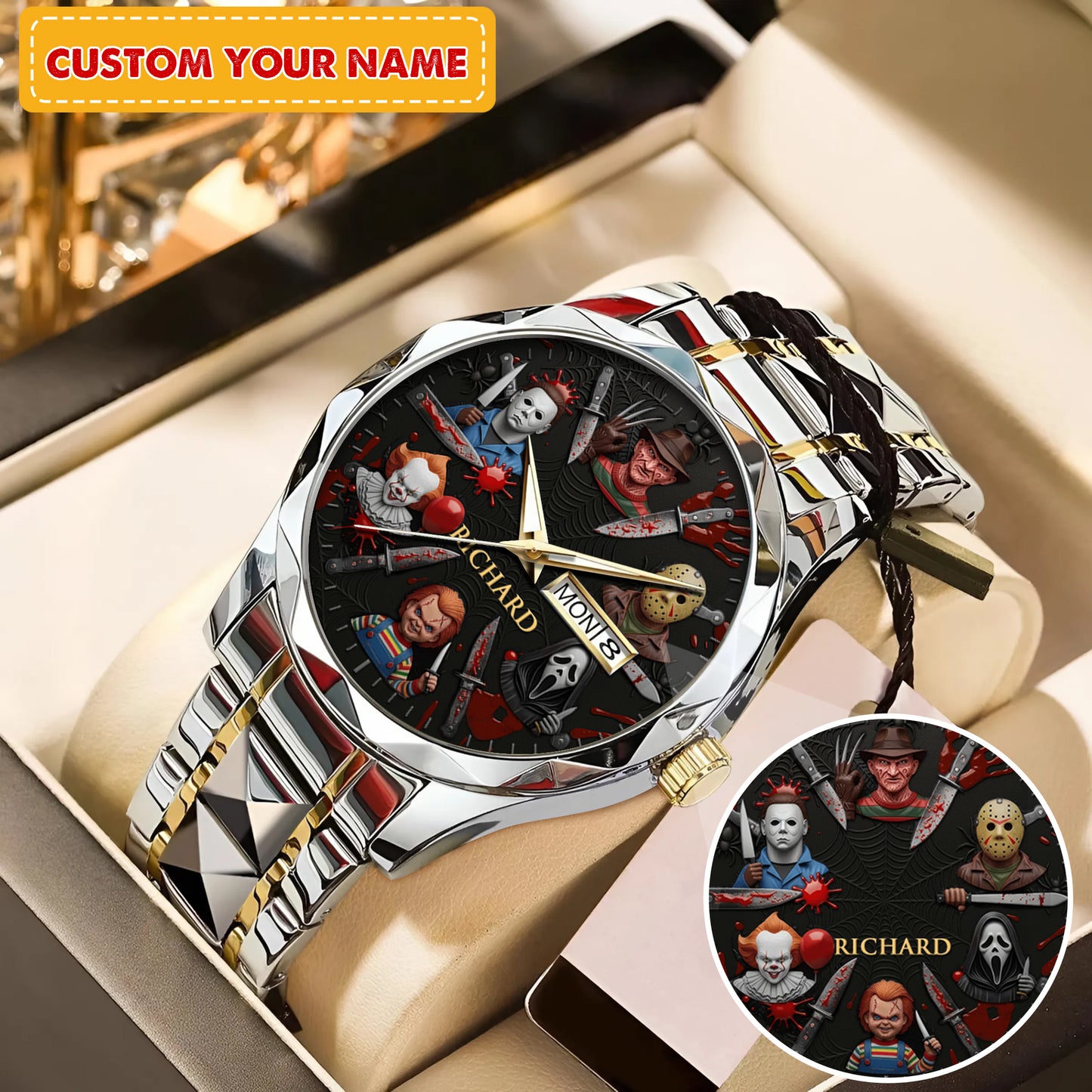 Halloween Horror Movies Personalized Quartz Watch