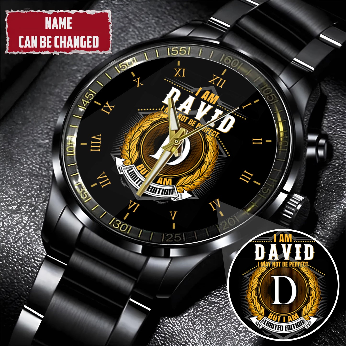 Personalized Limited Edition Custom Name Watch Father's Day Gift For Him
