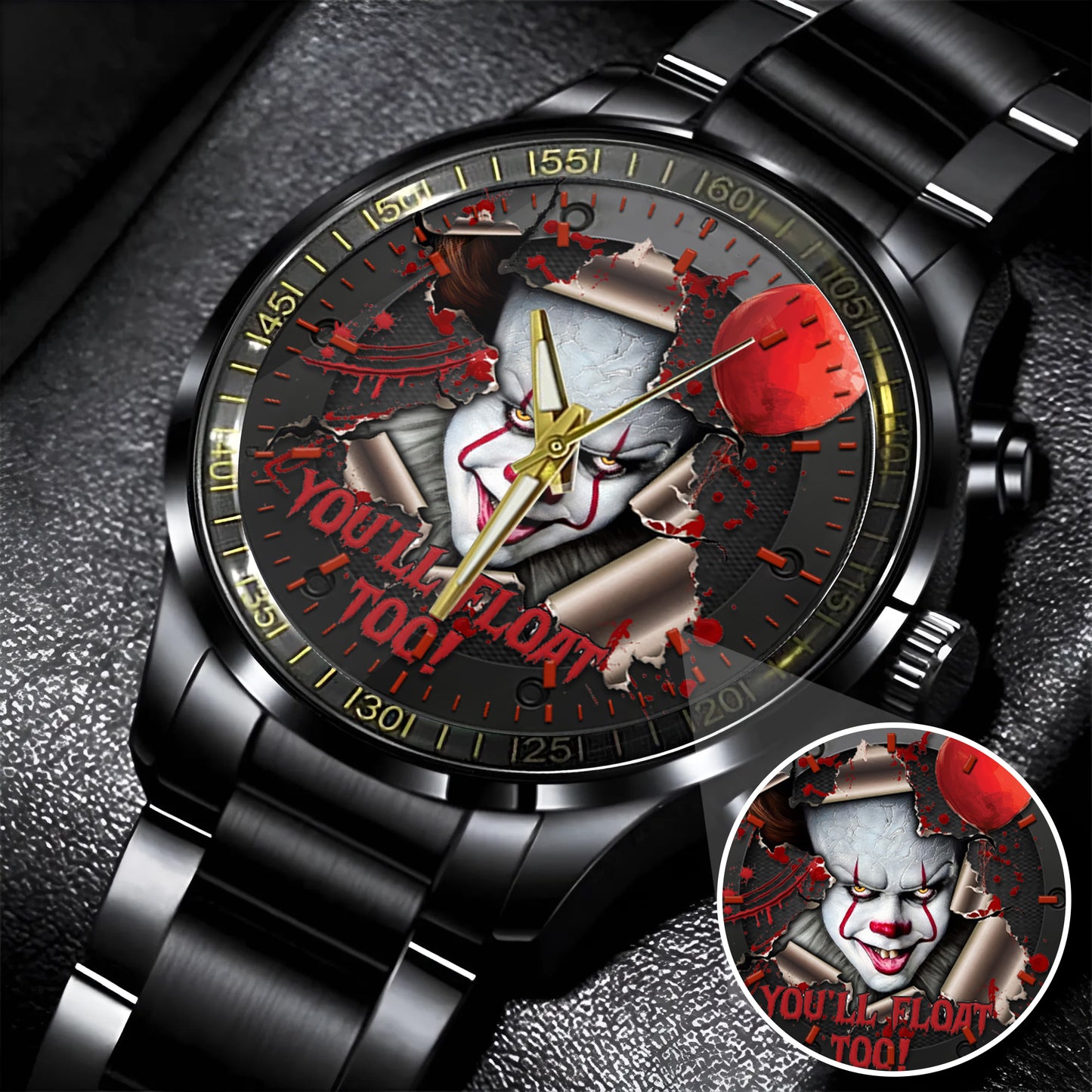 Halloween Horror Movies You'll Float Too Personalized Quartz Watch