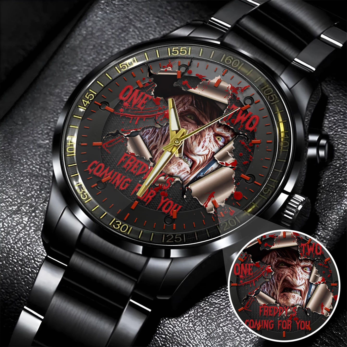 Halloween Horror Movies Freddy's Coming For You Personalized Quartz Watch
