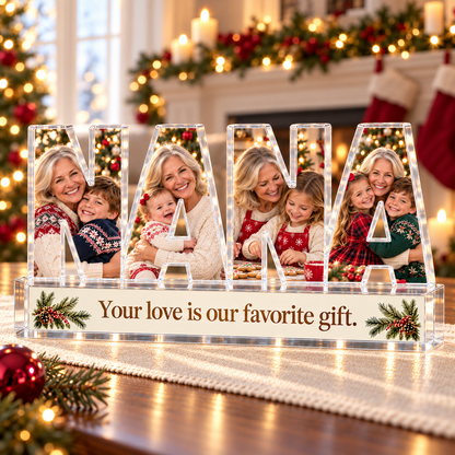 Personalized NANA Family Photo Acrylic Keepsake – Custom Picture Christmas Gift