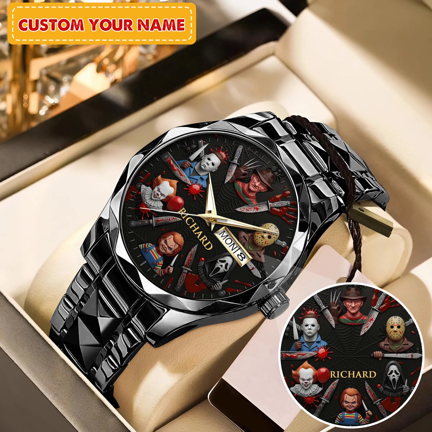 Halloween Horror Movies Personalized Quartz Watch