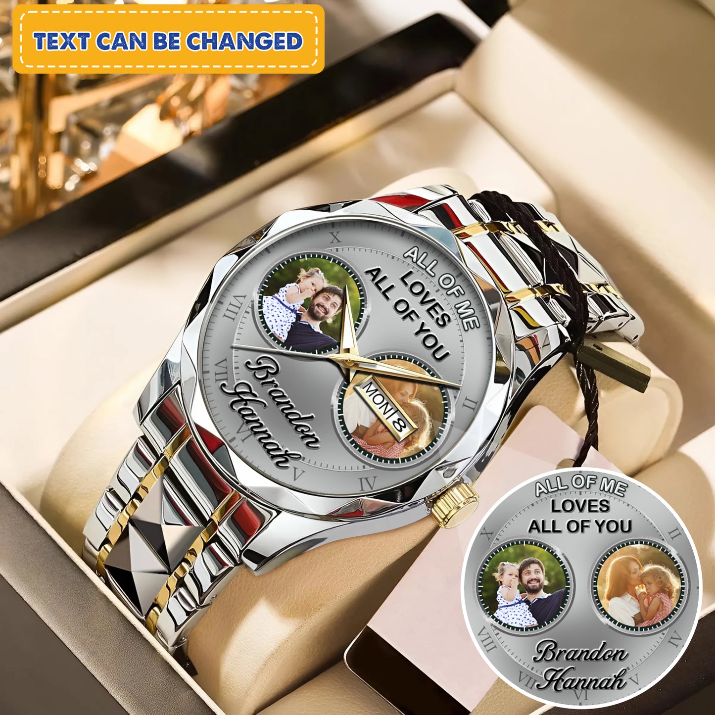 Father's Gift For Daddy Family Personalized Photo Watch