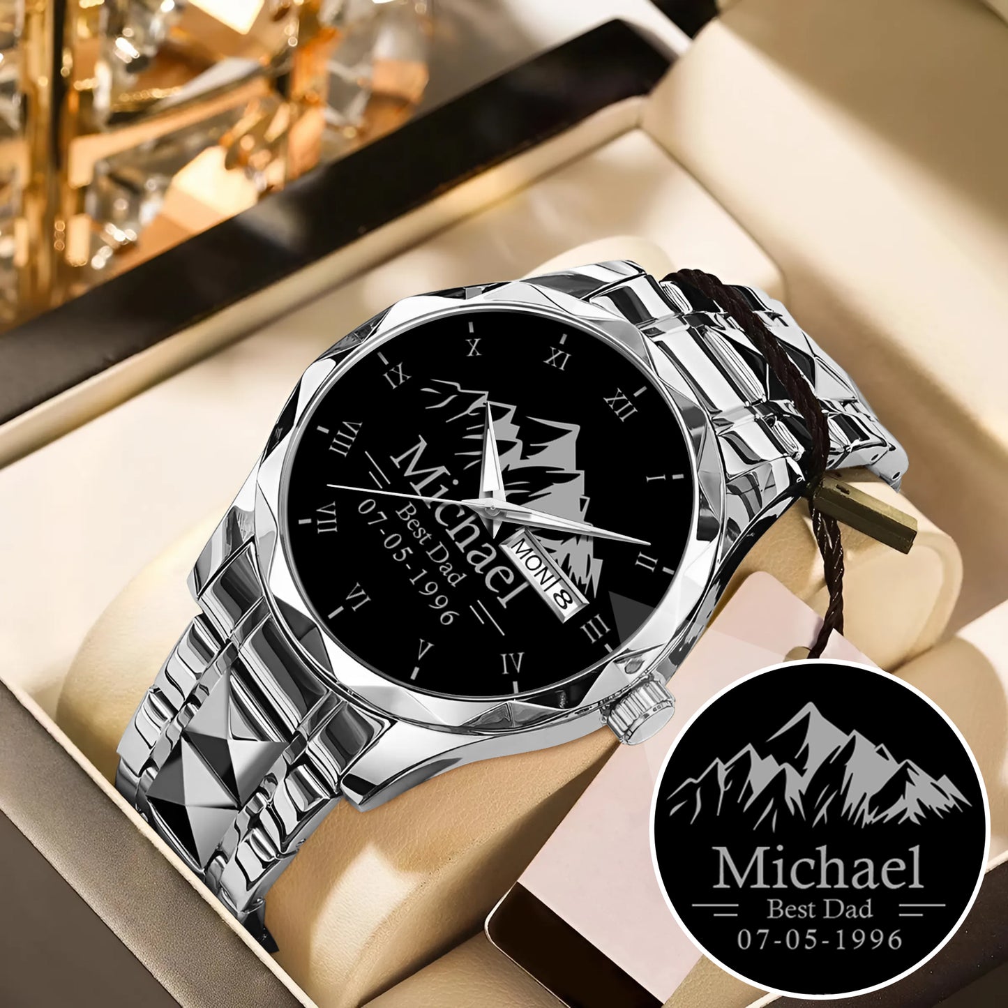 Father's Day Gift For Dad Best Dad Silver Mountain Limited Edition Watch