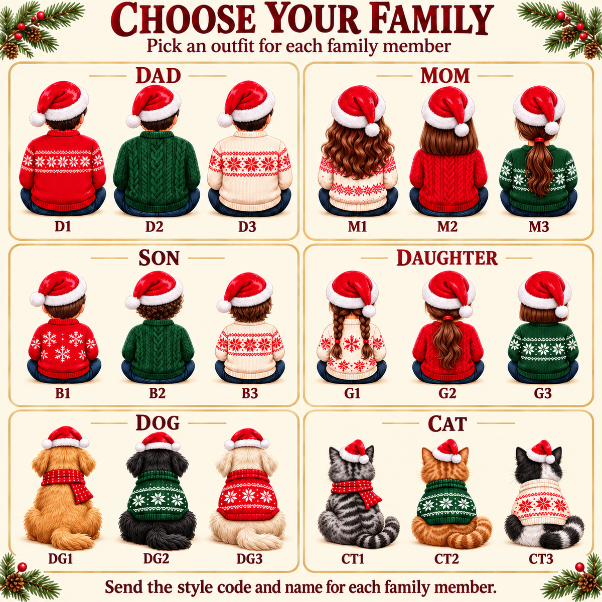 Personalized Family Christmas Ornament with Pets, Custom Name House Ornament, Dog and Cat Keepsake, Family Christmas Gift