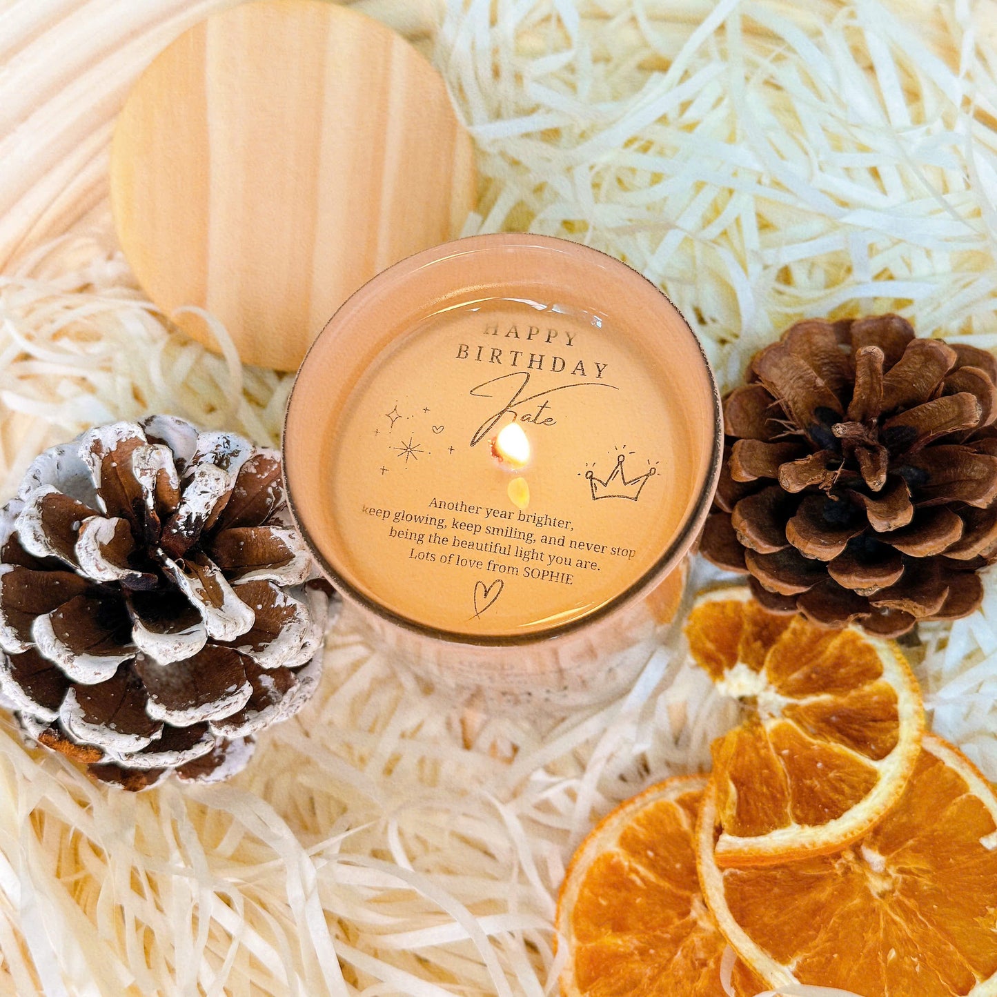 Personalized Hidden Message Scented Candle with NFC – 7.4oz (Hexagonal Candle)