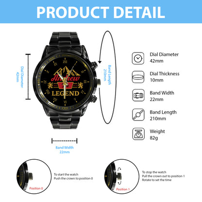 Father's Day Gift For Dad Custom Name The Man The Myth The Legend Limited Edition Watch