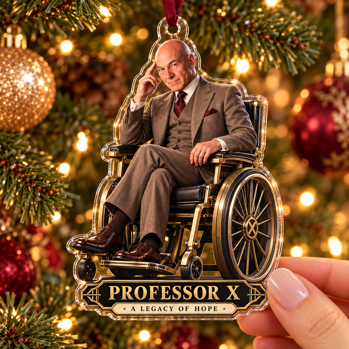 Personalized Professor X Acrylic Ornament