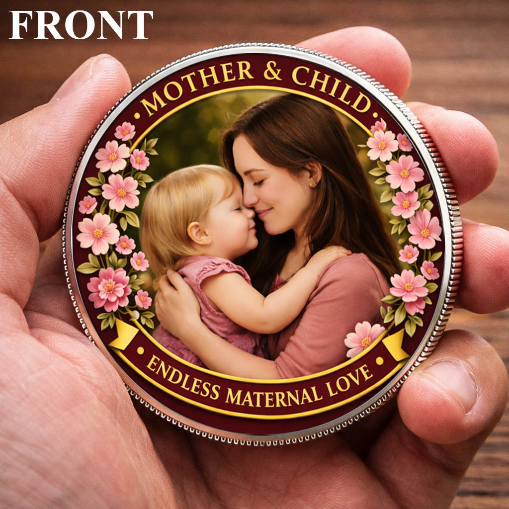 Mother's Day Mother & Child Printed Commemorative Coin