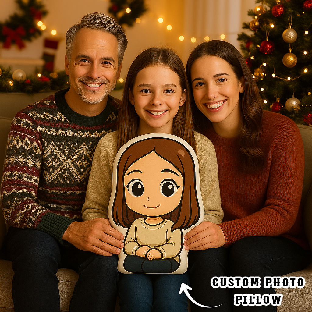 Personalized Photo Chibi Style 2-Side Printed Custom Shape Pillow