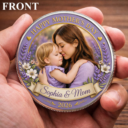 Mother's Day Mother's Love Is A Heart Of The Family Printed Commemorative Coin