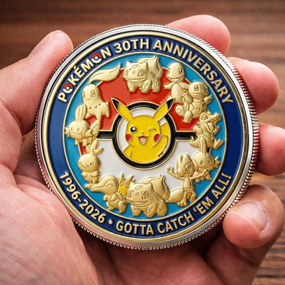 Anime Poke 30th Anniversary Custom Printed Coin