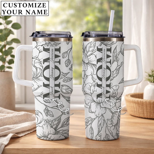 Mom With Kids Names - Personalized 40oz Tumbler