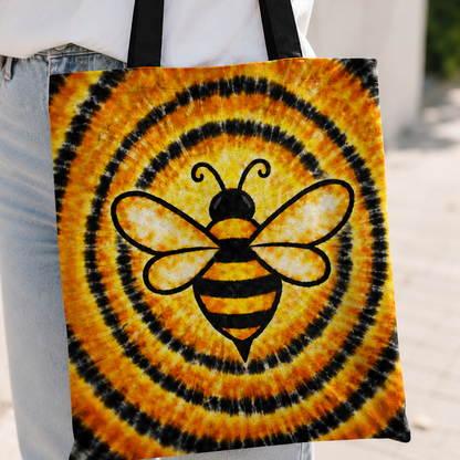 Bee Orange & Black Swirl Bee Tote Bag
