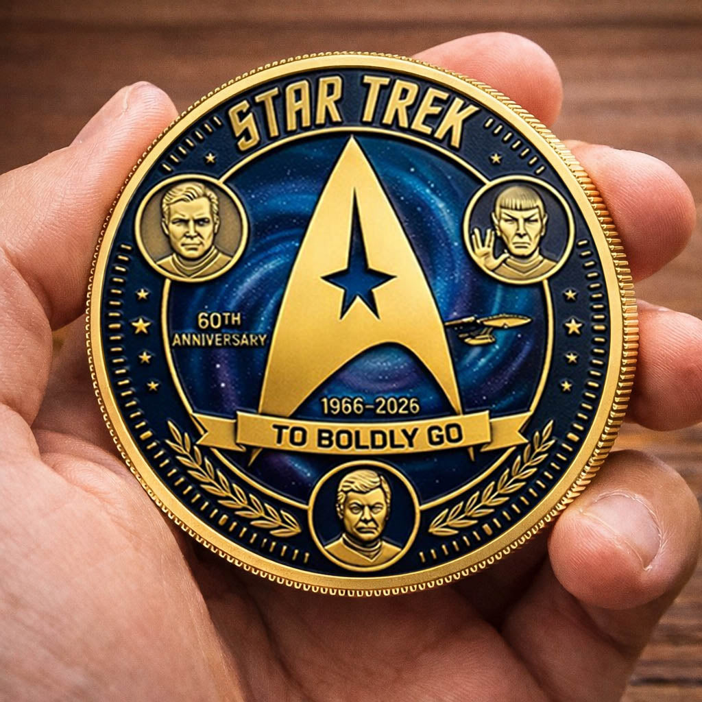 StarTrek 60th Anniversary Printed Commemorative Coin
