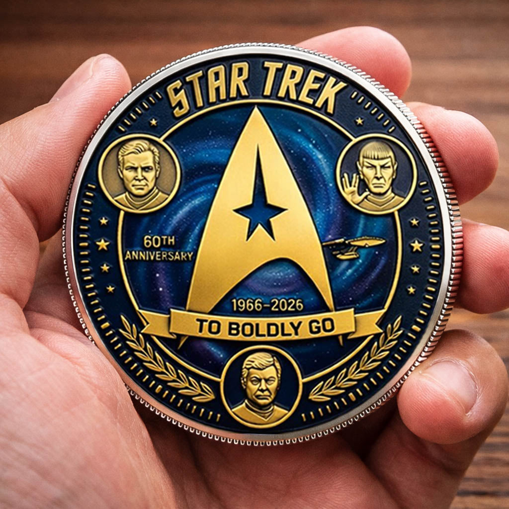 StarTrek 60th Anniversary Printed Commemorative Coin