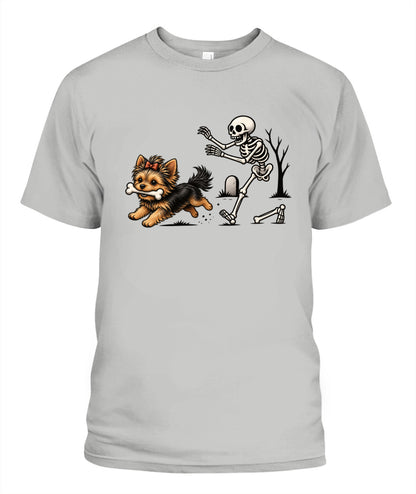 Halloween Dog & Skeleton Printed Graphic Sweatshirt T-Shirt