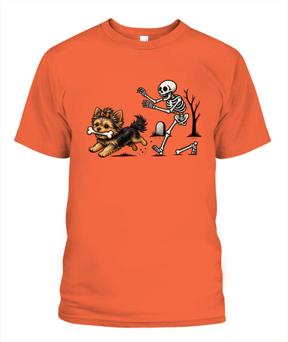 Halloween Dog & Skeleton Printed Graphic Sweatshirt T-Shirt