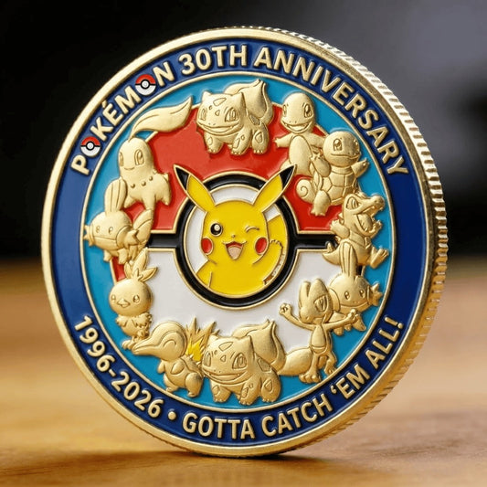 Anime Poke 30th Anniversary Custom Printed Coin