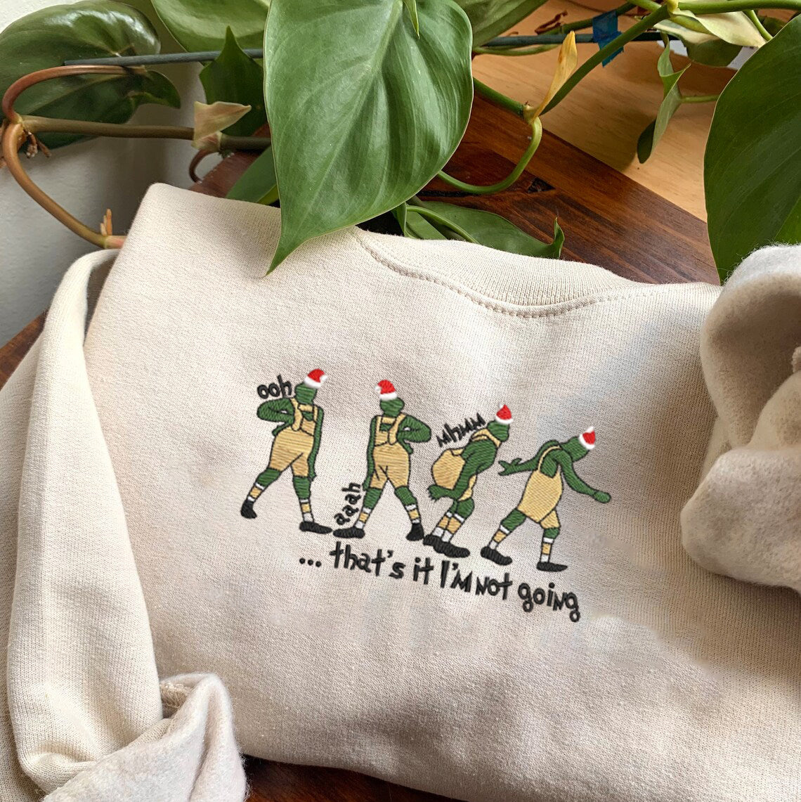 Embroidered Thats It I'm Not Going Merry Xmas Hoodie Sweatshirt T-Shirt