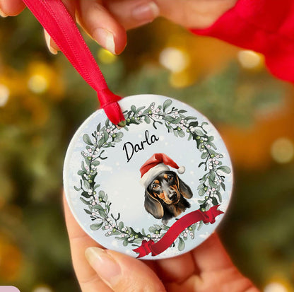 Personalized Pet Christmas Custom Ceramic Ornament