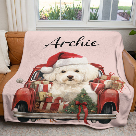 Personalized Pet Christmas Car Soft Blanket