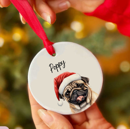 Personalized Pet Christmas Custom Ceramic Ornament