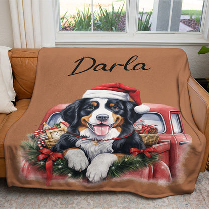 Personalized Pet Christmas Car Soft Blanket