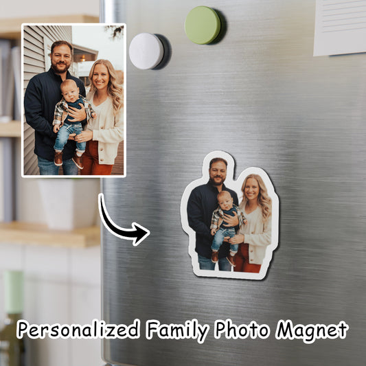 Personalized Family Photo Die-Cut Magnets