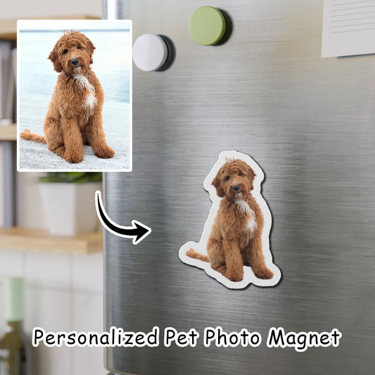 Personalized Pet Dog Cat Photo Die-Cut Magnets