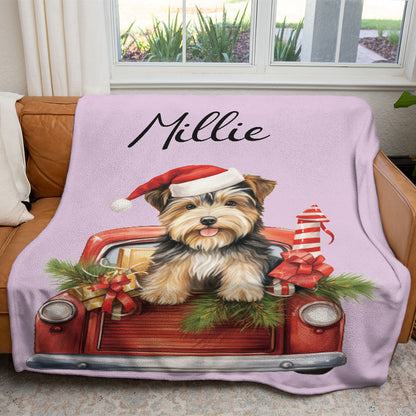 Personalized Pet Christmas Car Soft Blanket