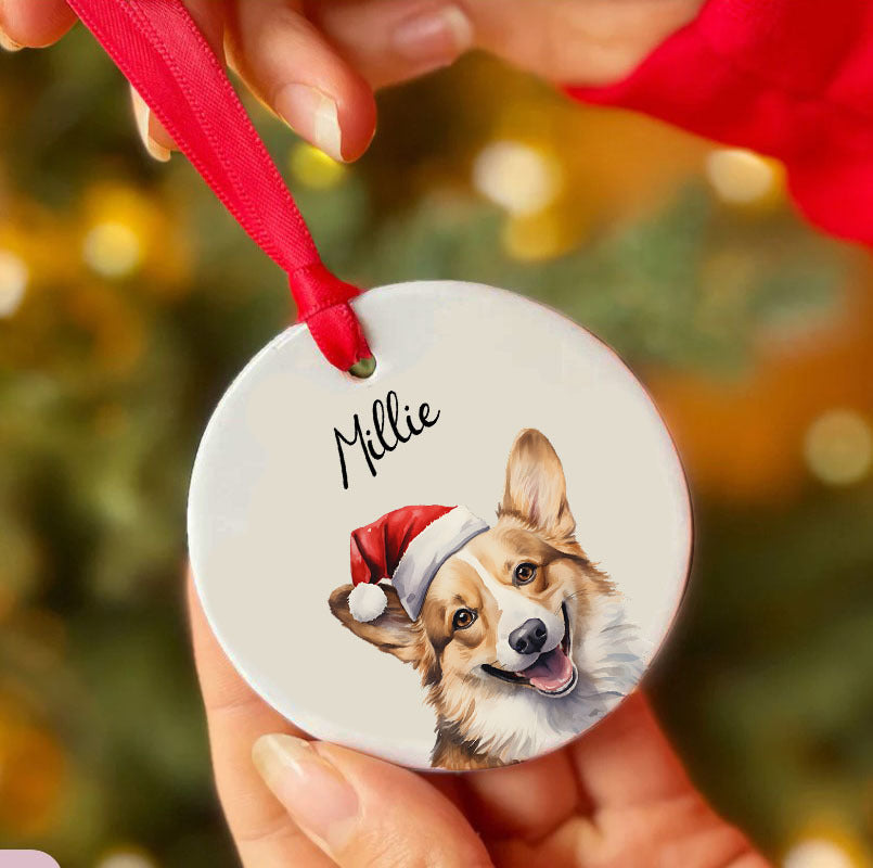 Personalized Pet Christmas Custom Ceramic Ornament