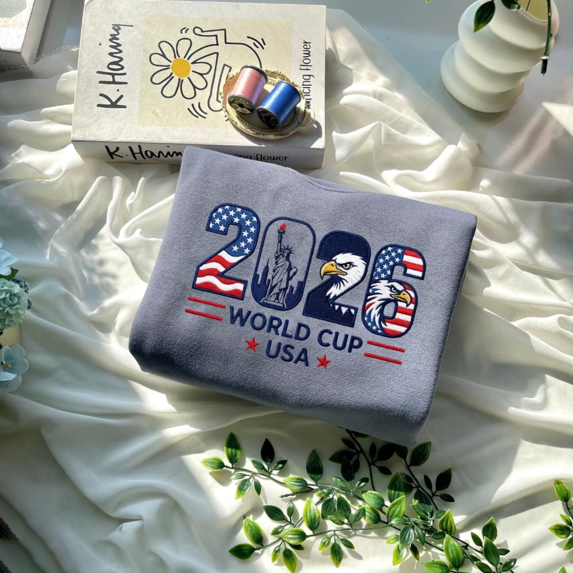 Embroidered World Cup 2026 Quarter-Zip Sweatshirt, Hoodie Sweatshirt T-Shirt