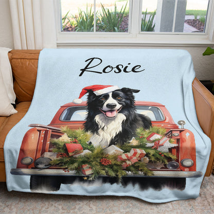 Personalized Pet Christmas Car Soft Blanket