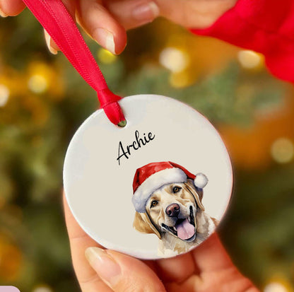 Personalized Pet Christmas Custom Ceramic Ornament