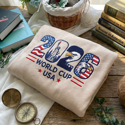 Embroidered World Cup 2026 Quarter-Zip Sweatshirt, Hoodie Sweatshirt T-Shirt