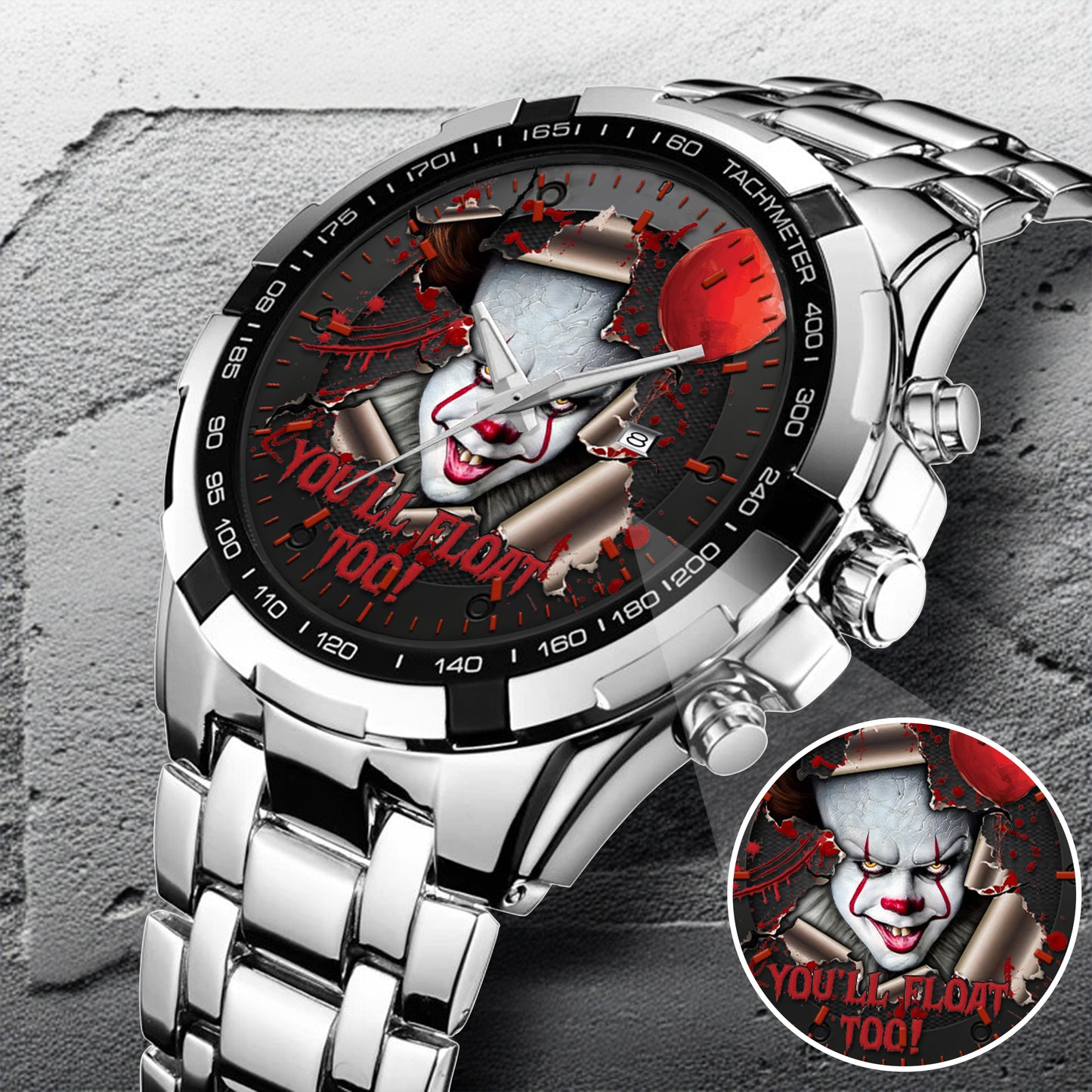 Halloween Horror Movies You'll Float Too Personalized Quartz Watch