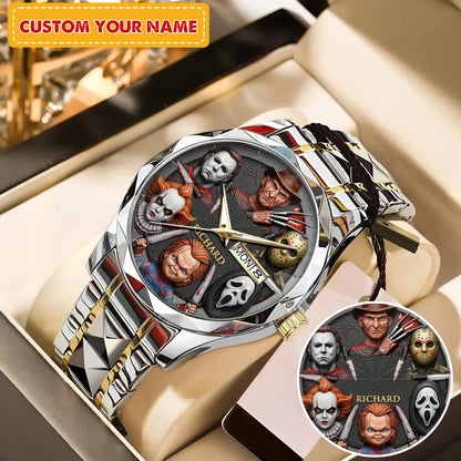 Halloween Horror Movies Personalized Quartz Watch