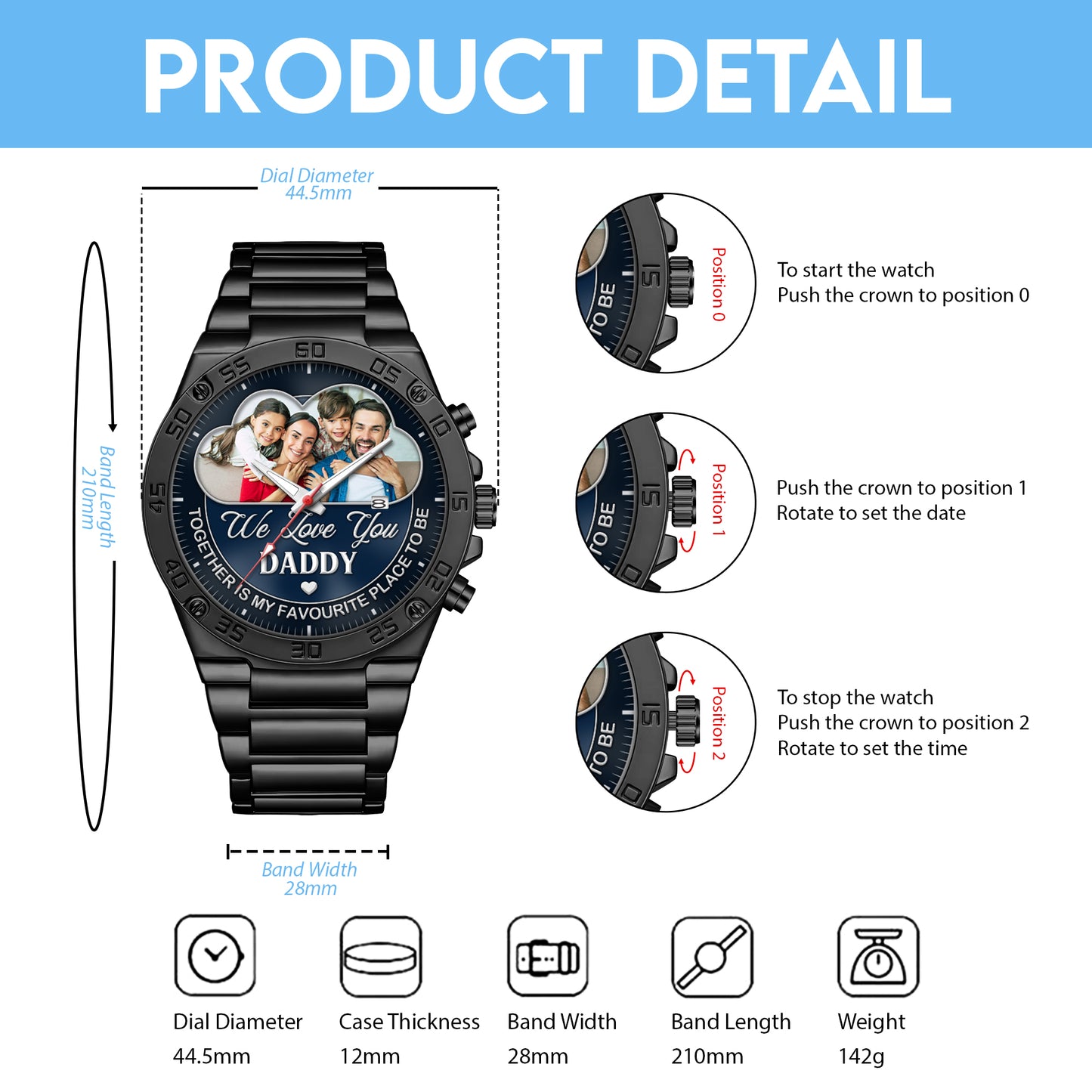 I Need You Here With Me - Custom Family Watches