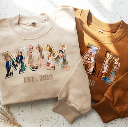 Personalized Printed Family Photo Hoodie Sweatshirt T-Shirt