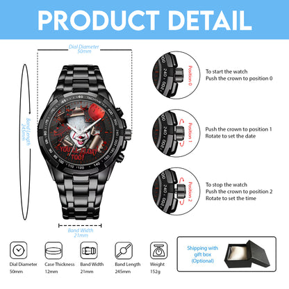 Halloween Horror Movies You'll Float Too Personalized Quartz Watch