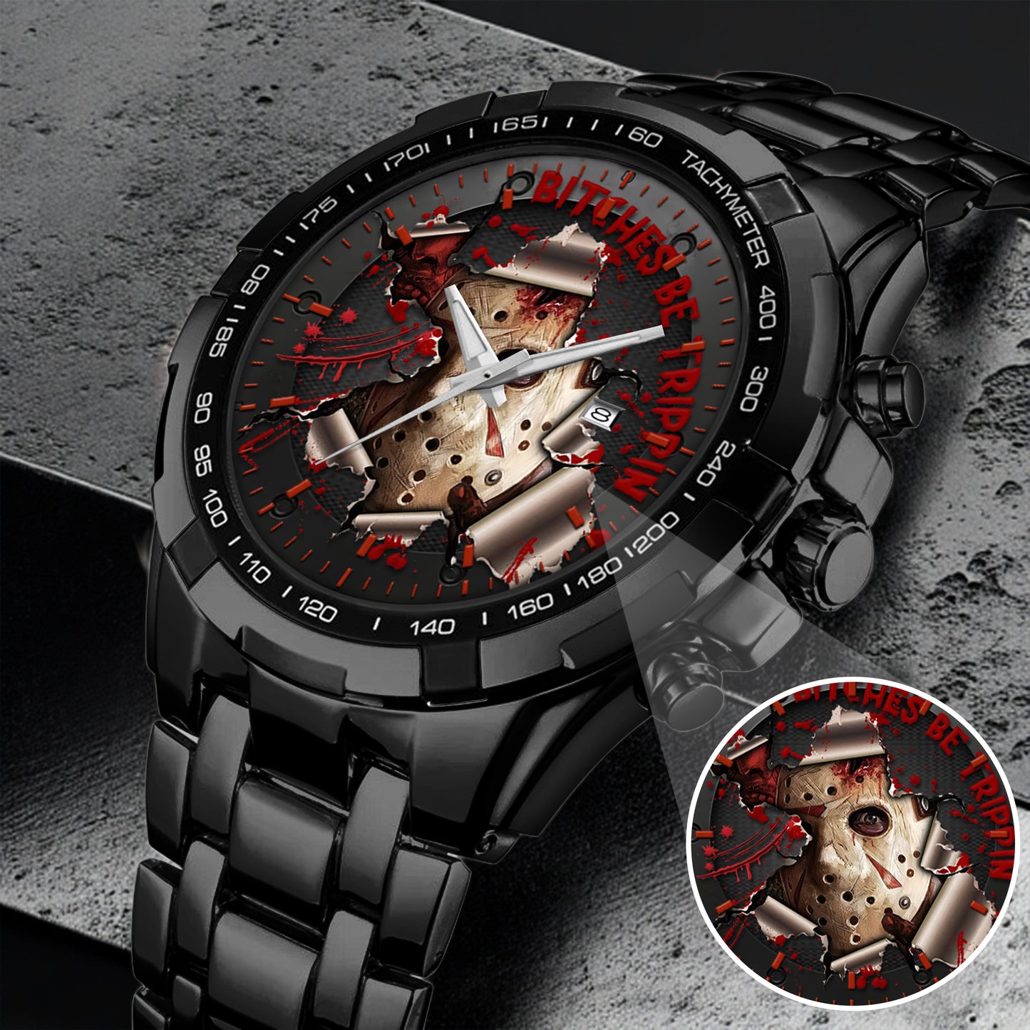 Halloween Horror Movies Bitches Are Trippin Personalized Quartz Watch