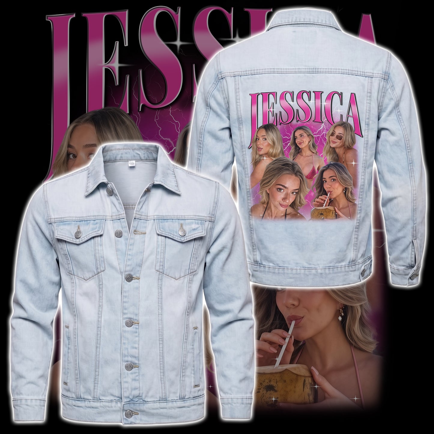 Custom Girlfriend Boyfriend Denim Jacket
