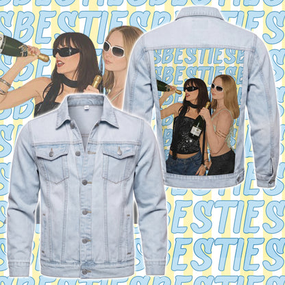Custom Bestie Photo Denim Jacket